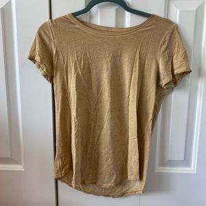 Faded golden yellow lululemon T-shirt. Size 6